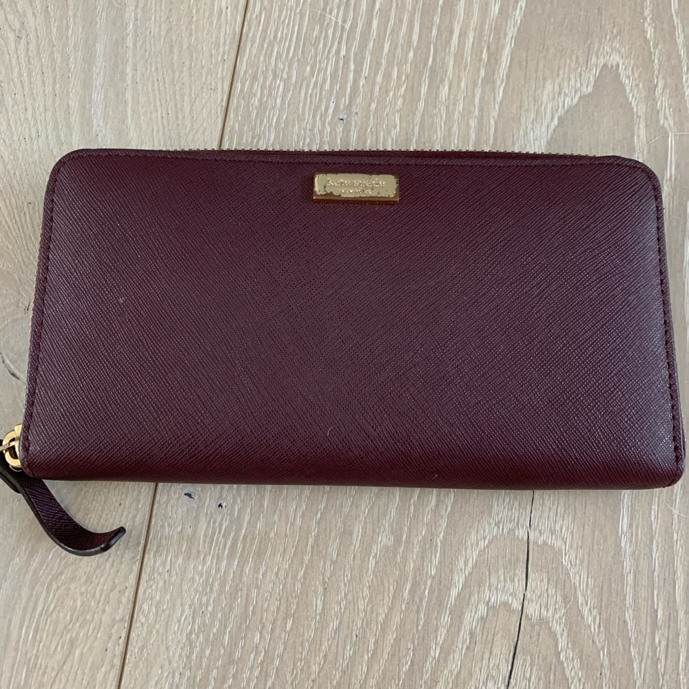 Kate Spade continental wallet - maroon